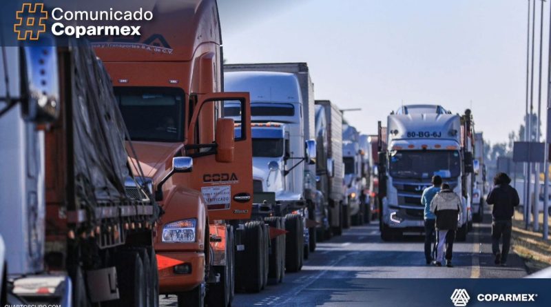 Exige COPRMEX espuestas inmediatas ante bloqueos y violencia en rutas estratégicas del país