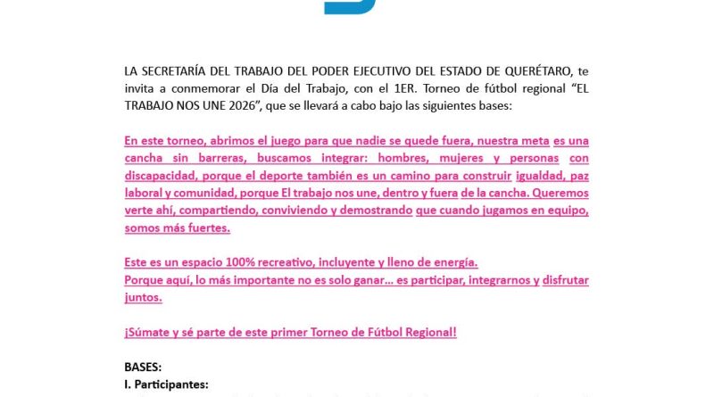 Sustituyen desfile del 1 de mayo por actividades de integración laboral en Querétaro